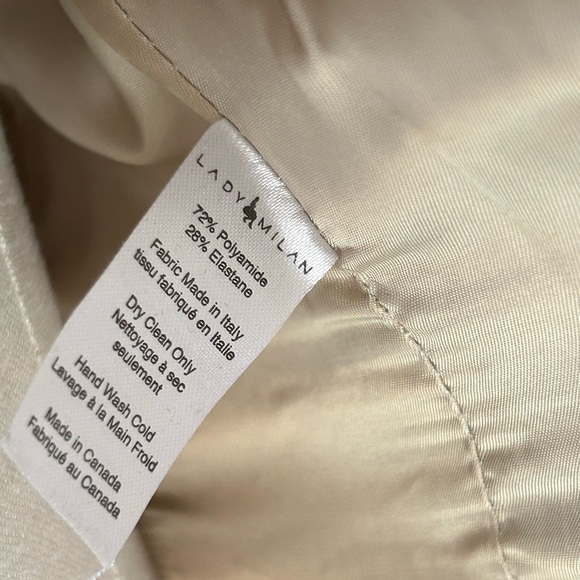 Lady Milan peplum blazer size M new with tags in marled Carmel. - Picture 8 of 9